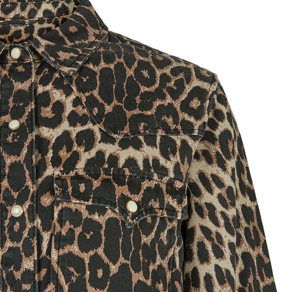 ALL SAINTS- Ezra Animal Print Twill Shirt (NWT) - Picture 8 of 16